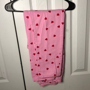 SHEIN valentine day heart pants only worn one time